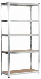 Fancy Garden Regał metalowy magazynowy warsztatowy do garażu piwnicy 90x40x180 cm - srebrny