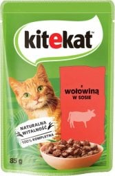 Kitekat Kitekat Karma pełnoporcjowa dla kotów z wołowiną 85 g