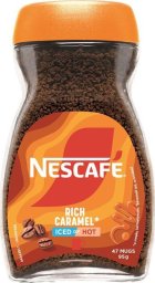 Nescafe Nescaf Aromatyzowana kawa rozpuszczalna o smaku karmelowym 95 g