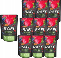 Rafi Rafi Mokra karma dla psów z dziczyzną w saszetkach 300 g x 10 sztuk