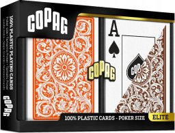 Bicycle Karty COPAG Elite Orange Brown Double Poker Jumbo