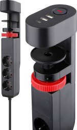 Listwa zasilająca REV REV Steckdosenleiste 3-fach für Tischmontage mit USB  0015728512