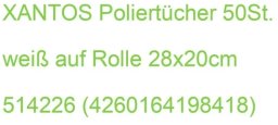 XANTOS Poliertücher 50St. weiß auf Rolle 28x20cm