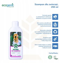 ECOGENIC Ecogenic* Pets Green* Szampon dla zwierząt, 250 ml