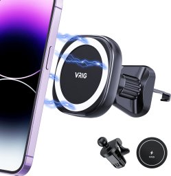  4kom.pl Uchwyt Samochód Na Kratkę Magnetyczny Magnes Magsafe Do Telefonu Vrig / Mg-07