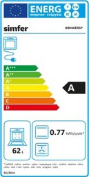 Piekarnik Simfer Simfer | Oven | 8004AERSP | 62 L | Electric | Manual | Mechanical control | Height 60 cm | Width 60 cm | Black