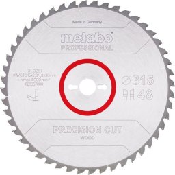 MBG - PIOTR KIŹLIŃSKI METABO PIŁA TARCZOWA HW/CT 315x30x48z    PRECISION CUT WOOD PROFESSIONAL