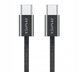 Kabel USB Awei USB-C - USB-C 1 m Czarny