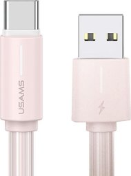 Kabel USB Usams USB-A - USB-C 1 m Różowy