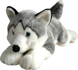 Dubi Maskotka Pies Husky Leżący Duży Pluszak 62cm Miękka Przytulanka Miś Piesek