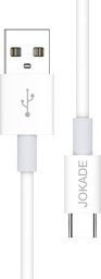  Jokade Kabel 1m (USB - USB-C) Ładowanie i Transfer Danych Jokade Smart Charging Qingya (JA016) biały