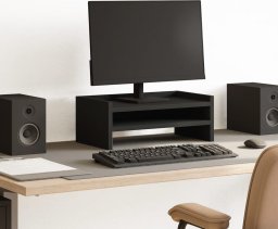  vidaXL Podstawka pod monitor, czarna, 42x24x16 cm