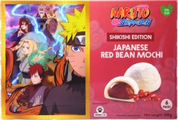 Yuki & Love Mochi Naruto Shippuden Shikishi Edition Red Bean, ryżowe ciasteczka z pastą anko 210g - Bamboo House