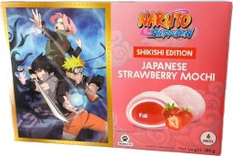 Awon Mochi Naruto Shippuden Shikishi Edition Strawberry, ryżowe ciasteczka z nadzieniem truskawkowym 180g - Bamboo House