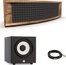 Kino domowe JBL ZINTEGROWANY SYSTEM MUZYCZNY JBL L75MS + Subwoofer aktywny JBL Stage A100P + kable do podłączenie subwoofera długość 3 m