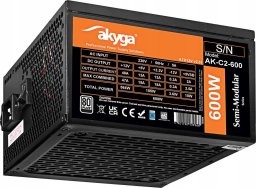 Zasilacz Akyga Zasilacz pół-modularny ATX AK-C2-600 600W