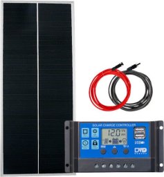 Ładowarka solarna SolarFam Zestaw solarny 100W 12V PWM 2xUSB