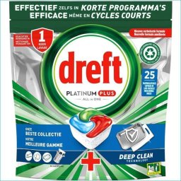 Procter & Gamble Dreft Platinum Plus All in One Tabletki do Zmywarki 25 szt.