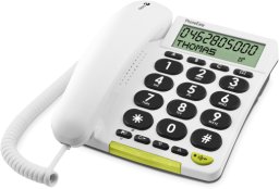 Telefon stacjonarny Doro Doro PhoneEasy 312cs, Analog telephone, Wired handset, Speakerphone, 30 entries, Caller ID, White