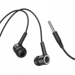 Słuchawki Hoco HOCO słuchawki przewodowe Jack 3,5 mm z mikrofonem M104 czarne