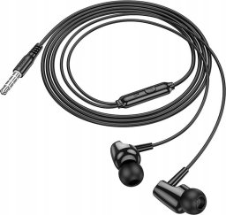 Słuchawki Hoco HOCO słuchawki przewodowe Jack 3,5 mm z mikrofonem M112 czarne