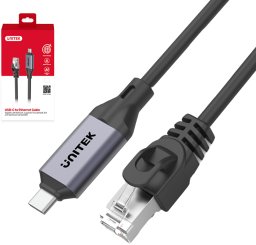Unitek Unitek Kabel Ethernet USB C RJ-45 LAN, przewód sieciowy, 1m