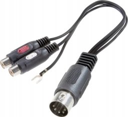 Adapter AV SpeaKa SpeaKa Professional SP-7870284 Phono / DIN-tilslutning Audio Y-adapter [1x Diodestik 5-pol. (DIN) - 2x Cinch-bøsning] Sort