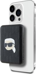 Powerbank Karl Lagerfeld Karl Lagerfeld Powerbank indukcyjny KLPB5FPGKSKIHK 15W 5000mAh czarny/black Karl Head Pin MagSafe