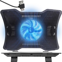 Podstawka chłodząca Retoo PODSTAWKA CHŁODZĄCA PODKŁADKA POD LAPTOPA LED USB