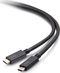 Kabel USB C2G C2G 6ft (1.8m) USB-C Male to USB-C Male Cable (20V 5A) - USB 3.2 Gen 1 (5Gbps) - USB-Kabel - 24 pin USB-C (M) zu 24 pin USB-C (M) - USB 3.2 Gen 1 - 20 V - 5 A - 1.8 m - Schwarz