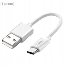 Kabel USB T-Phox USB-A - USB-C 0.5 m Biały (TPRZ008335)