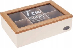 Home Styling Collection Pojemnik na herbatę z przegródkami TEA ROOM, 23 x 15,5 x 8 cm
