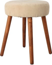 Home Styling Collection Taboret z miękkim siedziskiem ze sztruksu, Ø 35 x 45 cm