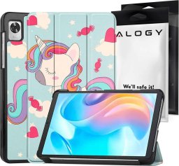 Etui na tablet Alogy Etui z klapką obudowa Alogy Book Cover do Realme Pad Mini 8.7 Jednorożec + Szkło