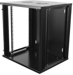 Deltaco DELTACO 19 "cabinet, 12U, 540x450mm, standing or wall mounted, glass door, juodas / 19-5412B