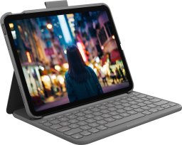  Logitech Logitech Slim Folio Szary Bluetooth QWERTZ Swiss