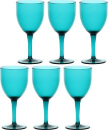 NPC Polska Rose&Tulipani Fiaba Zestaw 6 kieliszków do wina 400 ml turkusowy