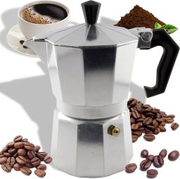 Kawiarka Retoo KAWIARKA ALUMINIOWA ZAPARZACZ EKSPRES DO KAWY ESPRESSO 600ML PŁYTA GAZ