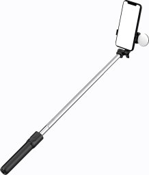 Selfie stick Hurtel Selfie stick WR1YXS teleskopowy tripod 0.71m z okrągłą lampą - czarny