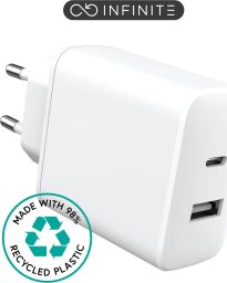 Ładowarka eStuff eSTUFF ES637031-BULK ładowarka do urządzeń przenośnych Smartfon Biały Prąd przemienny Szybkie ładowanie Wewnętrzna