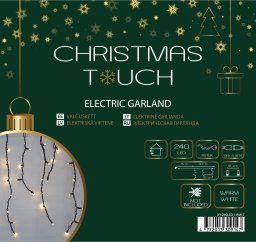 Lampki choinkowe CHRISTMAS_TO 240LED RUBBER ICICLE 4.7M WARM/BLACKIP65