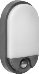 Kinkiet Orno NEFRYT LED 10W, oprawa ogrodowa z czujnikiem ruchu PIR, 800lm, IP54, 4000K, szara