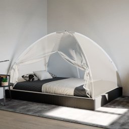 vidaXL Moskitiera Mongolia z wejściem, biała, 200x180x135 cm