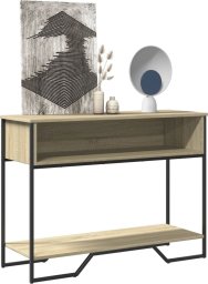 vidaXL Stolik konsolowy, dąb sonoma, 100x35x74,5 cm