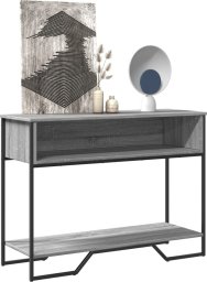 vidaXL Stolik konsolowy, szary dąb sonoma, 100x35x74,5 cm