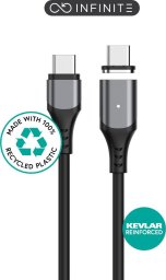 Kabel USB eStuff USB-C - USB-C 2 m Czarny (INFINITE Magnetic USB-C - C)