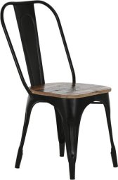 Home ESPRIT Krzesło do Jadalni Home ESPRIT Czarny Ceimnobrązowy Drewno Metal 48 x 55 x 92 cm