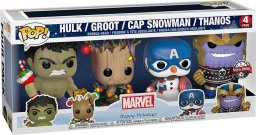 Figurka Funko Pop! Marvel Happy Holidays Hulk Groot Cap Thanos 4Pak Se