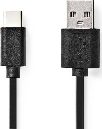 Kabel USB Nedis USB-A - USB-C 1 m Czarny (CCGL60600BK10)