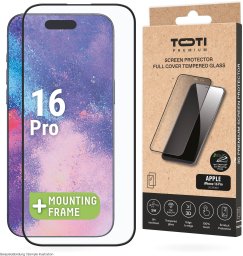 Toti PREMIUM TEMPERED screen protector glass 3D full cover for Apple iPhone 16 Pro
